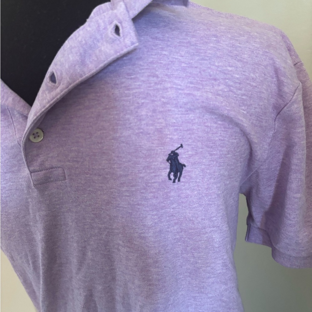 Polo by Ralph Lauren Lavender Men's Polo Shirt Small - Picture 3 of 6